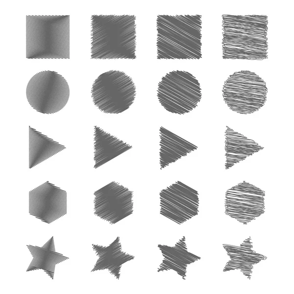 Farklı geometrik şekiller — Stok Vektör