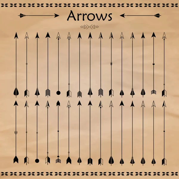 Arrow Clip art Set en Vector sobre fondo blanco — Archivo Imágenes Vectoriales