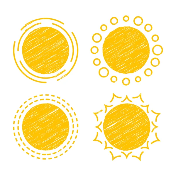 Streszczenie symbole słońca — Wektor stockowy