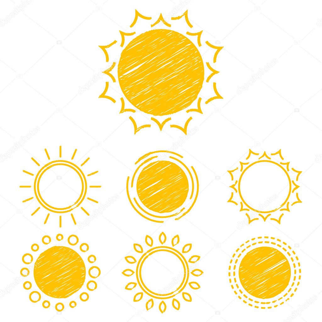 Abstract symbols of the sun