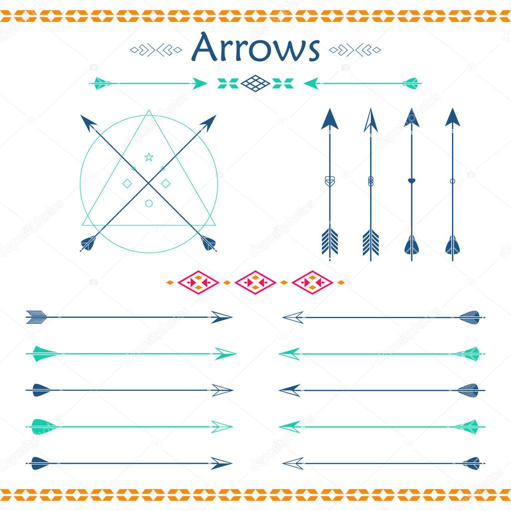 Set of different vector arrows