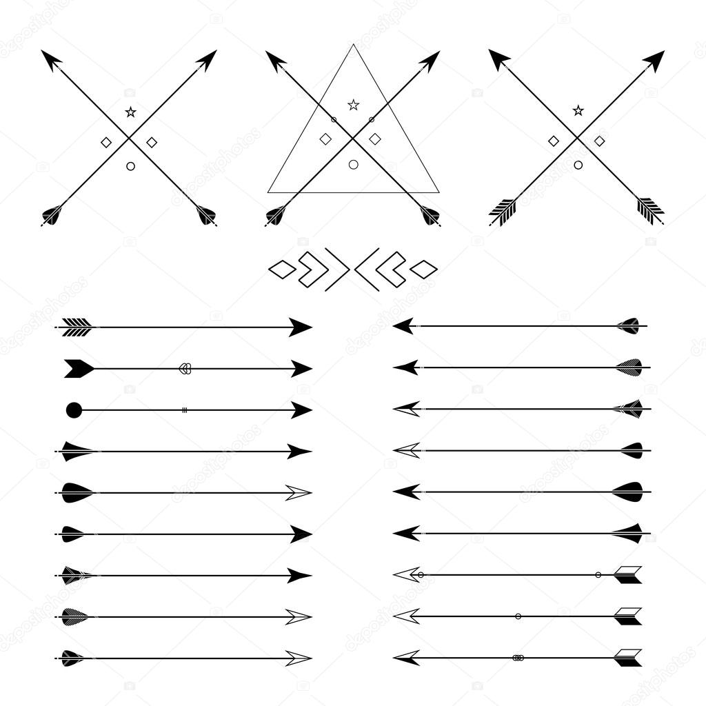 Set of different vector arrows