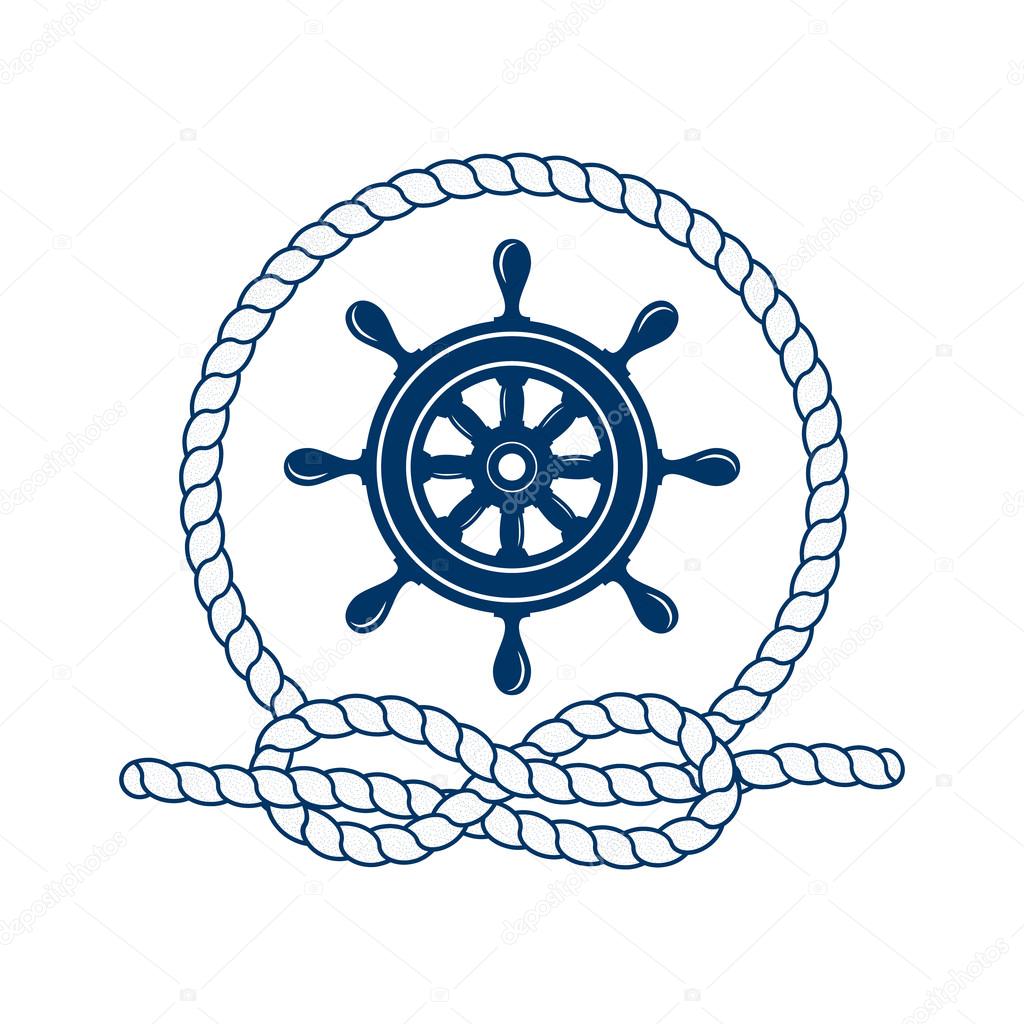 Marine symbol. Nautical design elements. 