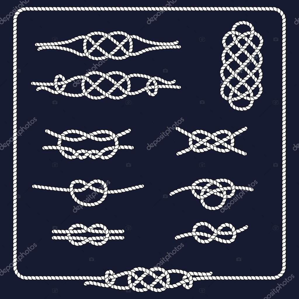 Marine symbol. Rope knots. Stock Vector by ©createrosalia 94207766