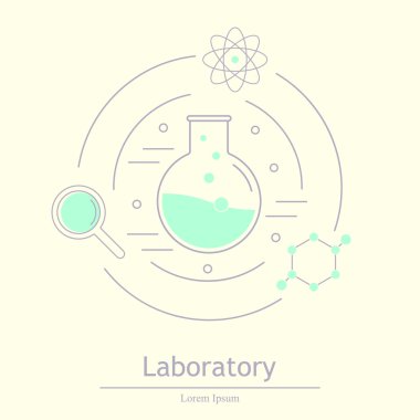 Kimyasallar ve bilim simgeler