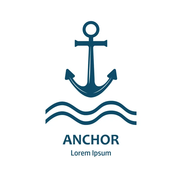 Logo del ancla marina — Vector de stock