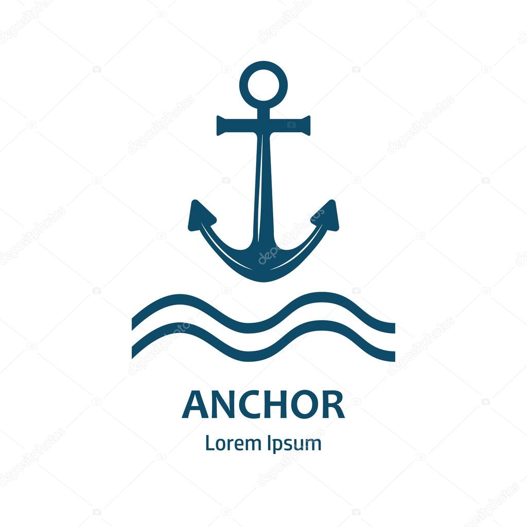 Anchor vector logo icon.  Anchor company logotype. Sea anchor logo. Nautical Anchor vector isolated. Anchor shape. Anchor symbols.