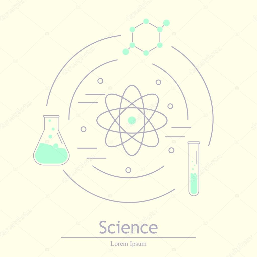 Modern logotype icon laboratory, chemistry, medicine. Research a