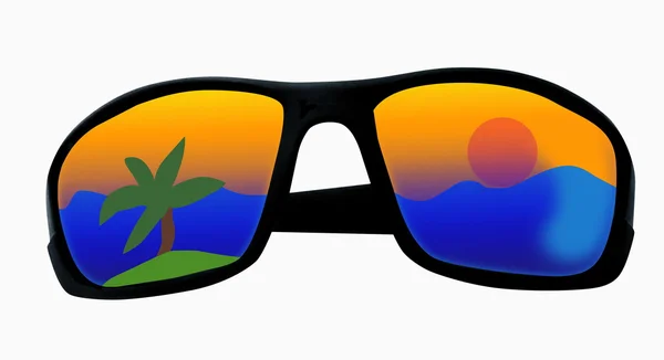 Сонцезахисні окуляри - ілюстрація літнього часу — стокове фото