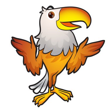 Eagle Mascot,Cartoon eagle posing clipart