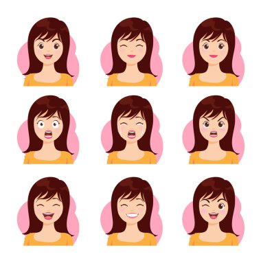 kadın uzun saç yüz duygu