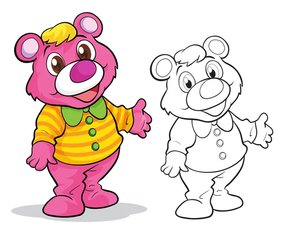 Sevimli ayı çizgi film maskot