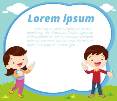 şirin çocuk mevcut ve beyaz tahta