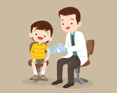 Çocuk için doktor önleyici aşı. Dokunulmazlık için çocuk aşısı kavramı.