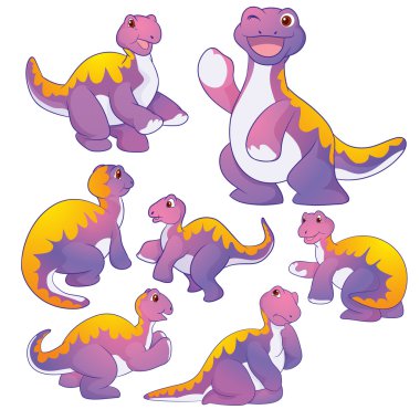 Sevimli çizgi ankylosaurus