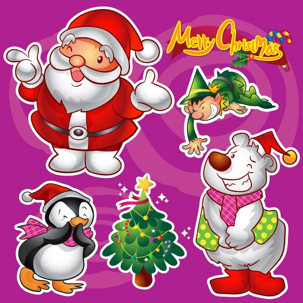 Noel karikatür öğeleri