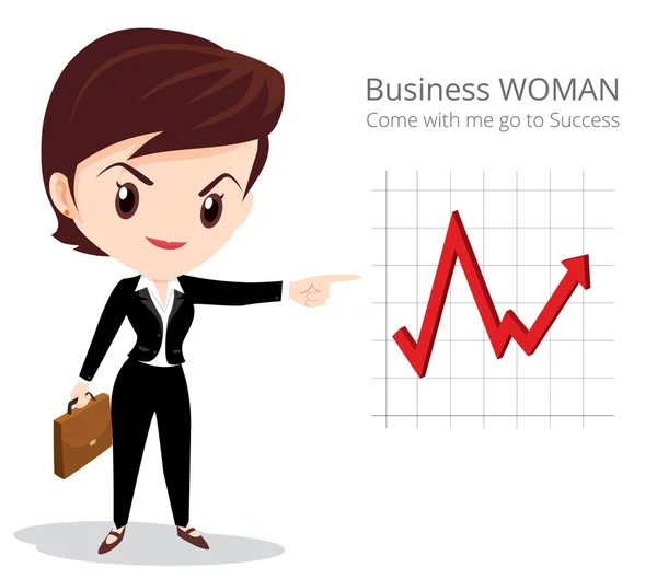 Charakter einer Geschäftsfrau — Stockvektor