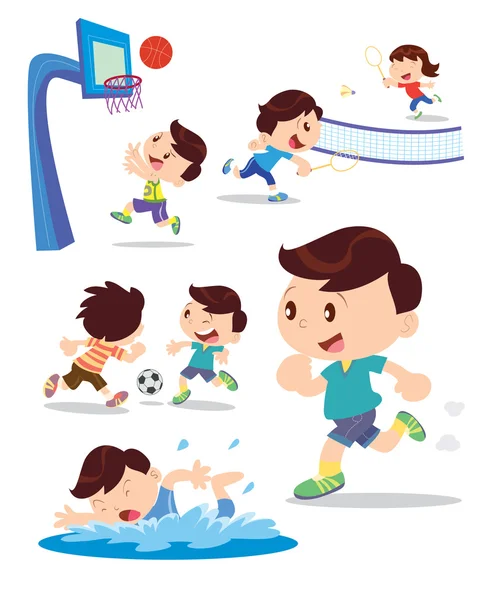 Çocuk oyun spor birçok eylem
