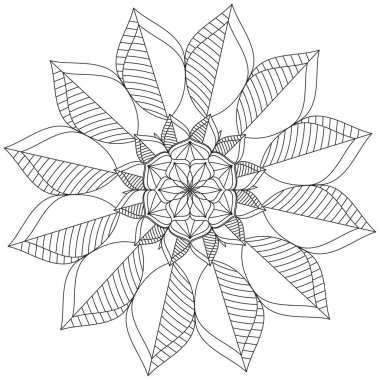 Yaprak Çiçeği Taç Yaprağı Renk Mandala Sanat Basit Grafik Şekli Vector Çiçek Orijinal Tasarım Klasik Dekoratif Özellikler Şablonu İslam Arap Mistik Dini Lotus