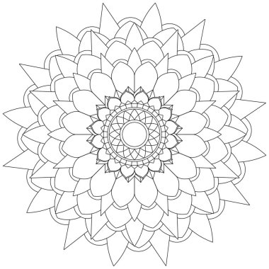 Yaprak Çiçeği Taç Yaprağı Renk Mandala Sanat Basit Grafik Şekli Vector Çiçek Orijinal Tasarım Klasik Dekoratif Özellikler Şablonu İslam Arap Mistik Dini Lotus