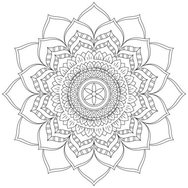 Yaprak Çiçeği Taç Yaprağı Renk Mandala Sanat Basit Grafik Şekli Vector Çiçek Orijinal Tasarım Klasik Dekoratif Özellikler Şablonu İslam Arap Mistik Dini Lotus