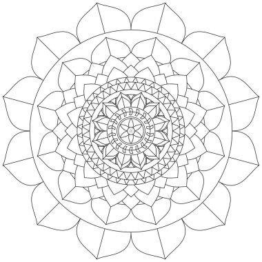 Yaprak Çiçeği Taç Yaprağı Renk Mandala Sanat Basit Grafik Şekli Vector Çiçek Orijinal Tasarım Klasik Dekoratif Özellikler Şablonu İslam Arap Mistik Dini Lotus