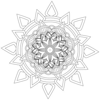 Yaprak Çiçeği Taç Yaprağı Renk Mandala Sanat Basit Grafik Şekli Vector Çiçek Orijinal Tasarım Klasik Dekoratif Özellikler Şablonu İslam Arap Mistik Dini Lotus
