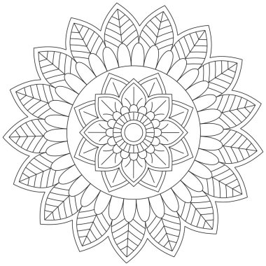 Yaprak Çiçeği Taç Yaprağı Renk Mandala Sanat Basit Grafik Şekli Vector Çiçek Orijinal Tasarım Klasik Dekoratif Özellikler Şablonu İslam Arap Mistik Dini Lotus