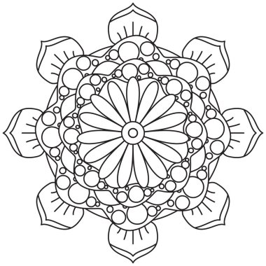 Yaprak Çiçeği Taç Yaprağı Renk Mandala Sanat Basit Grafik Şekli Vector Çiçek Orijinal Tasarım Klasik Dekoratif Özellikler Şablonu İslam Arap Mistik Dini Lotus