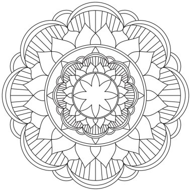 Yaprak Çiçeği Taç Yaprağı Renk Mandala Sanat Basit Grafik Şekli Vector Çiçek Orijinal Tasarım Klasik Dekoratif Özellikler Şablonu İslam Arap Mistik Dini Lotus