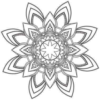 Yaprak Çiçeği Taç Yaprağı Renk Mandala Sanat Basit Grafik Şekli Vector Çiçek Orijinal Tasarım Klasik Dekoratif Özellikler Şablonu İslam Arap Mistik Dini Lotus