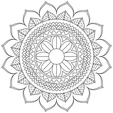 Yaprak Çiçeği Taç Yaprağı Renk Mandala Sanat Basit Grafik Şekli Vector Çiçek Orijinal Tasarım Klasik Dekoratif Özellikler Şablonu İslam Arap Mistik Dini Lotus