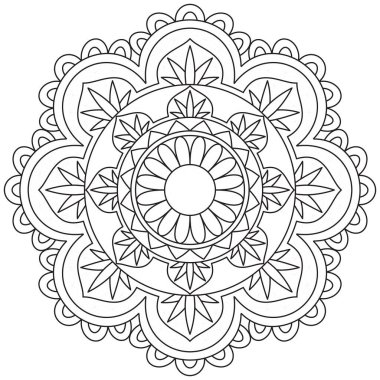Yaprak Çiçeği Taç Yaprağı Renk Mandala Sanat Basit Grafik Şekli Vector Çiçek Orijinal Tasarım Klasik Dekoratif Özellikler Şablonu İslam Arap Mistik Dini Lotus