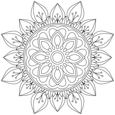 Yaprak Çiçeği Taç Yaprağı Renk Mandala Sanat Basit Grafik Şekli Vector Çiçek Orijinal Tasarım Klasik Dekoratif Özellikler Şablonu İslam Arap Mistik Dini Lotus