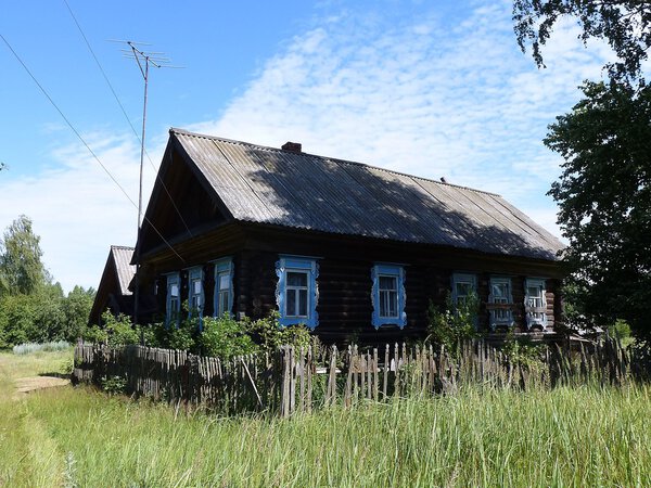 The house in traditional Russian style