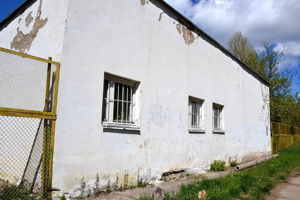 Wall of the kindergarten utility room