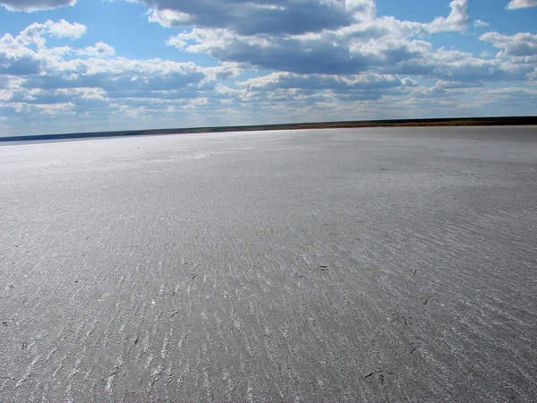 La corteza salina del lago Elton — Foto de Stock