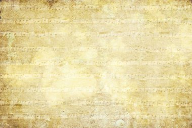 Vintage müzik arka plan notları satır ile