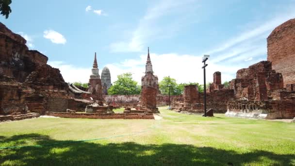 Historische Stadt Ayutthaya Thailand — Stockvideo