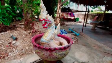 Wat Samphran Ejder Tapınağındaki Ejder Yılanı, Sam Phran Eyaleti Tayland