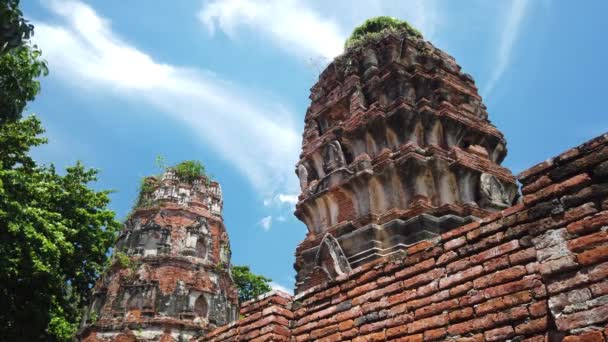 Historyczne miasto Ayutthaya Tajlandia — Wideo stockowe