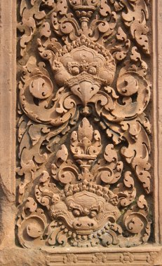 Karmaşık oymalar Banteay Srei, Kamboçya