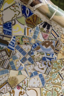 Mozaik, Park Guell, Barcelona, İspanya