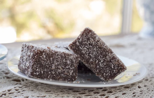 Lamingtons australianos tradicionais — Fotografia de Stock