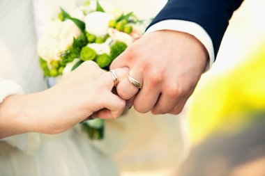 Damat ve gelin düğün buketi