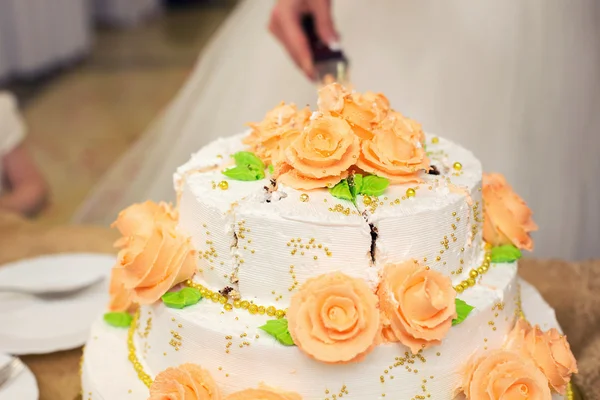 Tarta de boda blanca — Foto de Stock