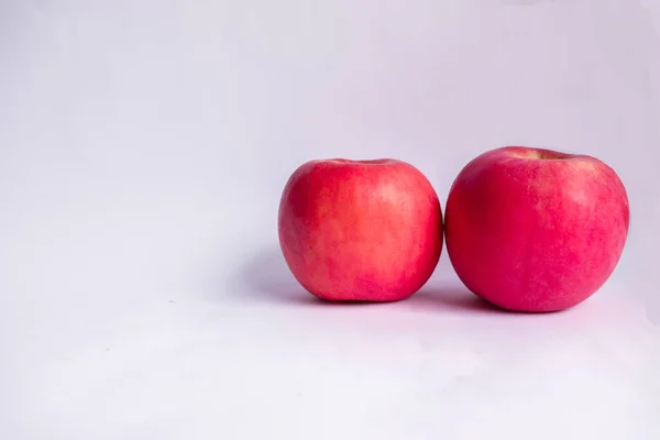 Red Fuji Apples in white background