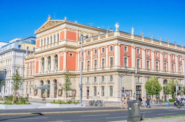Viyana Avusturya 30 Temmuz 2020, Viyana şehir merkezindeki Musikverein Müzik Birliği binası