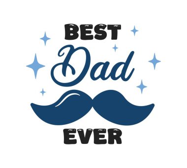 Gelmiş geçmiş en iyi baba yazısı. Pankart, baskı, fincan, yastık, tebrik kartı, şenlik posteri, tişört tasarımı için harf harfi. Mutlu Babalar Günü vektör harfleri beyaz arkaplanda izole edilmiş.