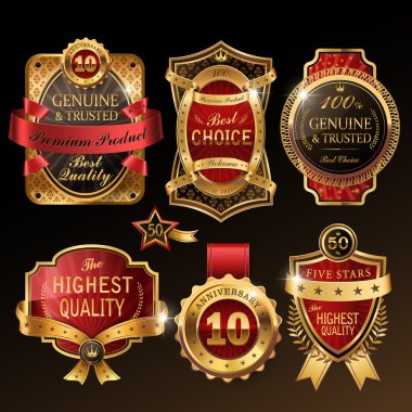 muhteşem altın sigorta primi etiketleri koleksiyonu 